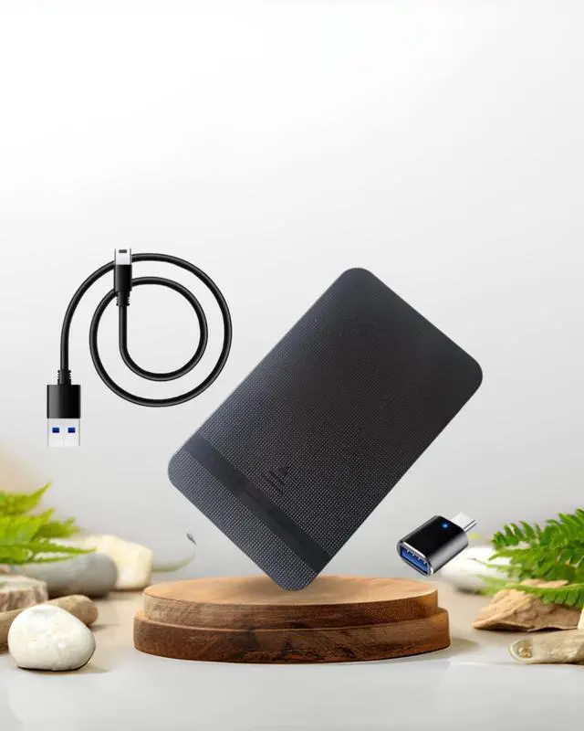 Alt view image 4 of 7 - Portable 500GB External Hard Drive - USB 3.0 & USB C for PC, Mac, PS5 (Storage Only), PS4, Phone (Android and iPhone 15/16/17) & Xbox - Ultra Fast