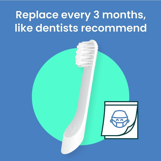 Alt view image 5 of 7 - Sonic Toothbrush Small Replacement Heads for Kids, 9 Months, 3 Pack | Genuine quip Brush Head Refills for Kids Sonic Electric Toothbrushes, Small Refill Head, Compact, 3 Months per Brush Head