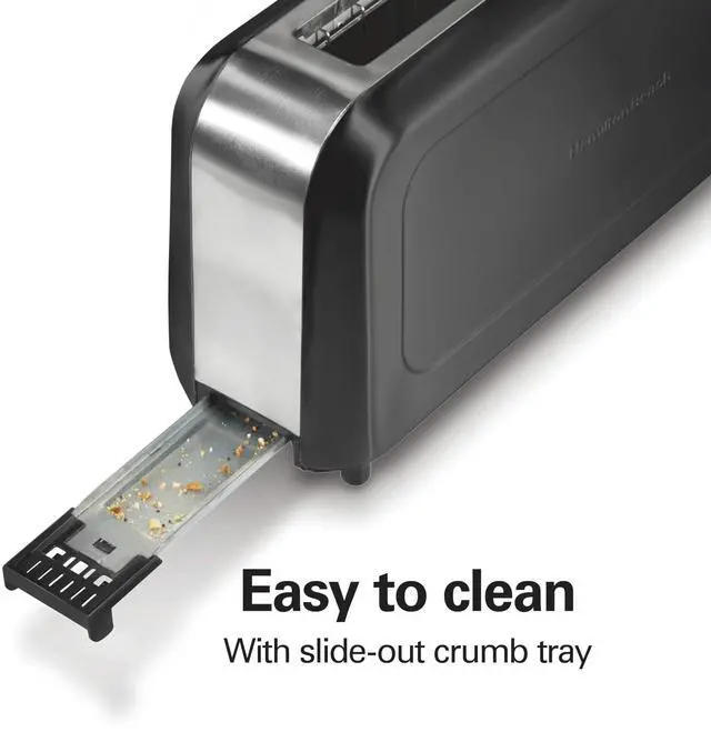 Alt view image 7 of 7 - Extra Wide Long Slot 2 Slice Toaster, Browning Control With 7 Shades, Bagel Function, Cancel Button & Auto Shutoff, Modern Slim Design Fits Any Space, Black (22989)