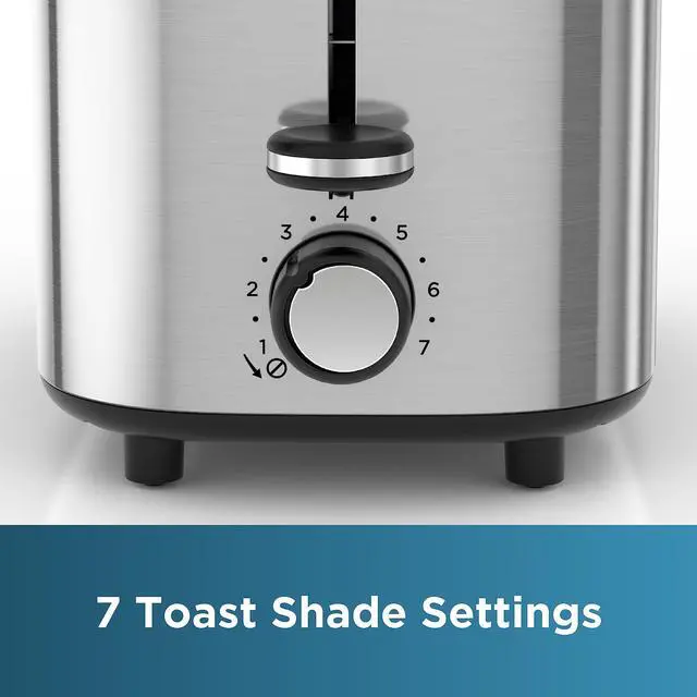 Alt view image 5 of 7 - 2-Slice Toaster with 7 Toast Shade Settings, Extra-Wide Slots for Bagels, Stainless Steel Exterior Finish