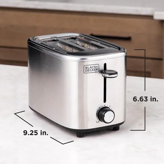 Alt view image 6 of 7 - 2-Slice Toaster with 7 Toast Shade Settings, Extra-Wide Slots for Bagels, Stainless Steel Exterior Finish
