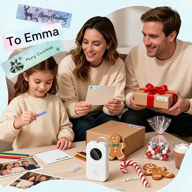 Alt view image 2 of 7 - Label Maker, D30 Bluetooth Mini Label Maker Machine, Portable Thermal Printer Small Rechargeable Labeler for Kids School Classroom Teacher Supplies, Home Office Labeler Works with Tablet/Phone