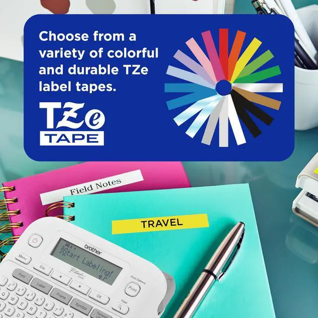 Alt view image 2 of 5 - P-Touch PTD220 Home/Office Everyday Label Maker | Prints TZe Label Tapes up to ~1/2 inch White