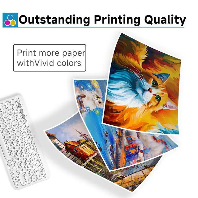 Alt view image 4 of 6 - 67XL Ink Cartridges (Black 2 Pack) Replacement for HP 67 Ink XL 6055 2827e hp67xl hp67 for 2700 2700e 2855e 2752 2742e 2755 4255e 4100 4152e 4155 6000 6055e 6400 6458 6452 6455e Printer