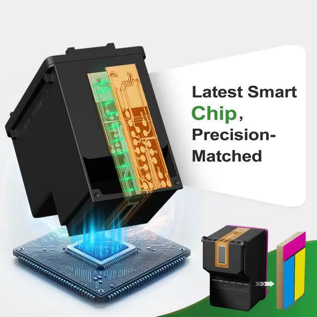 Alt view image 4 of 7 - 67XL Ink Cartridge Black Color Combo Pack Replacement for HP 67 HP67 XL HP67XL for 2700 2700e 4100 6400 4155e 2755e 6000 2855e 2827e 2752e 4100e 6458 6455e 4152 6055e 6052e 4152e 2742e 6400e Printer