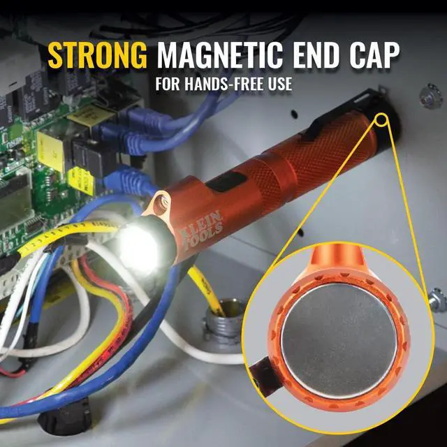 Alt view image 3 of 7 - Magnetic LED Flashlight, 350 Lumen Rechargeable Flashlight, Twist Focus, Laser Pointer, Hands-Free, USB Charging Cable, for Work and Outdoor