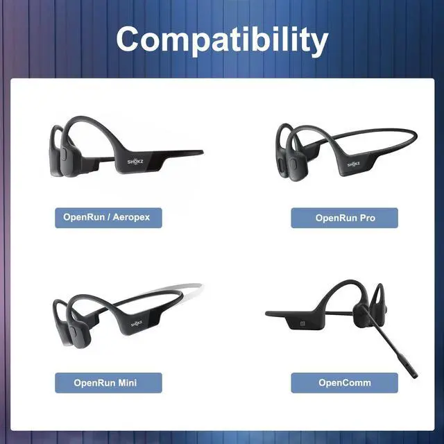 Alt view image 2 of 6 - (2-Pack) Charging Cable for Shokz Aeropex/OpenRun, OpenRun Pro, OpenRun Mini & OpenComm 2/UC, for Aftershokz Charging Cable, Magnetic USB Cable Compatible with AfterShokz Headphones Charger - 3.3ft