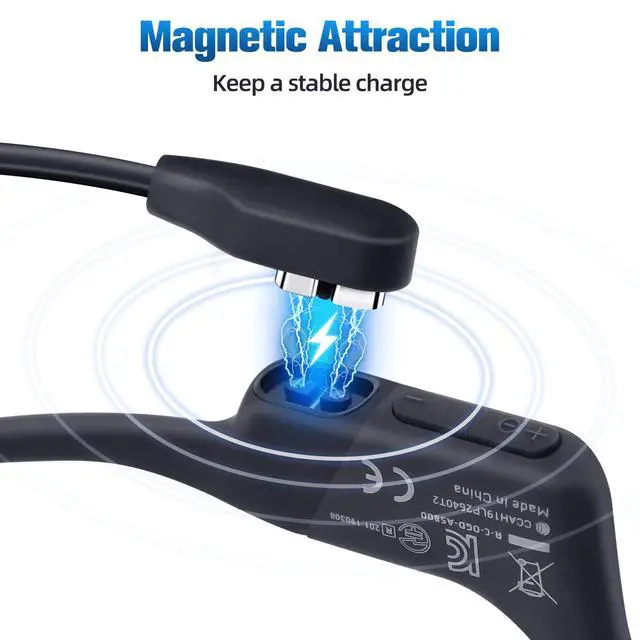 Alt view image 5 of 6 - (2-Pack) Charging Cable for Shokz Aeropex/OpenRun, OpenRun Pro, OpenRun Mini & OpenComm 2/UC, for Aftershokz Charging Cable, Magnetic USB Cable Compatible with AfterShokz Headphones Charger - 3.3ft