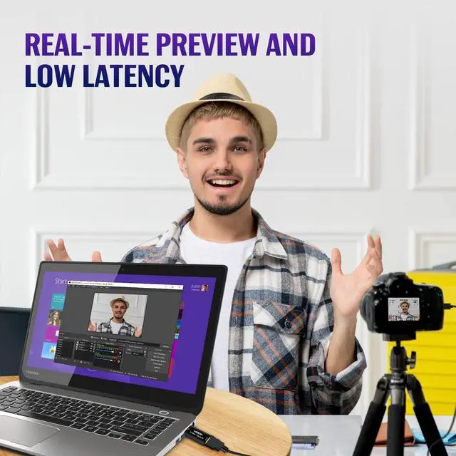 Alt view image 4 of 7 - Audio Video Capture Cards Cam Link Card HDMI to USB 2.0 Full HD Record via DSLR Camcorder Action Cam for Acquisition Live Streaming Gaming Teaching ConferenceSupport VLC/OBS/Amcap
