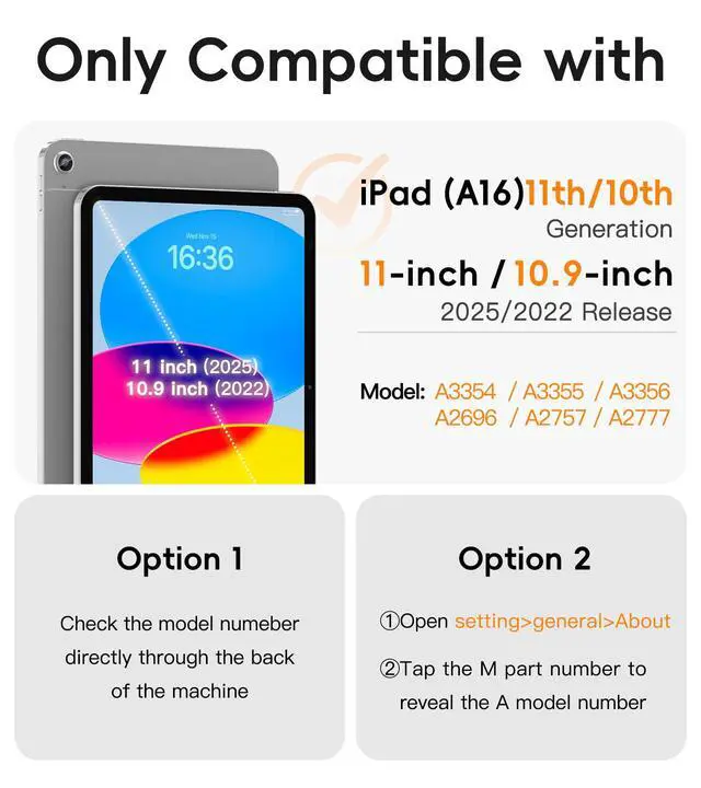 Alt view image 2 of 7 - Case for iPad (A16) 11th/10th Gen 11''/10.9'' 2025/2022 - Heavy Duty Shockproof Cover with 360° Rotating & 180° Folding Stand, Screen Protector, Shoulder Strap & Pencil Holder | NavyBlue
