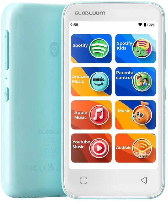 Main image of MP3 Player for Kids, Parental Controls,16GB, Supports Spotify and Audible, Bluetooth and WiFi(Mint Green)