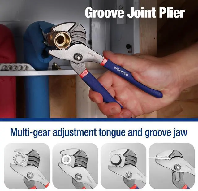 Alt view image 4 of 7 - 7-piece Pliers Set with Groove Joint, Long Nose, Slip Joint, Linesman, and Diagonal Pliers for DIY & Home Use