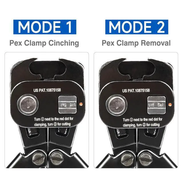 Alt view image 5 of 7 - PEX Clamp Tool Kit for 3/8-in, 1/2-in, 3/4-in, 1-in PEX Clamp Cinch & Removal, c/w 1/2''(20 Pack) and 3/4''(10 Pack) PEX Clamp Rings, PEX Tubing Cutter