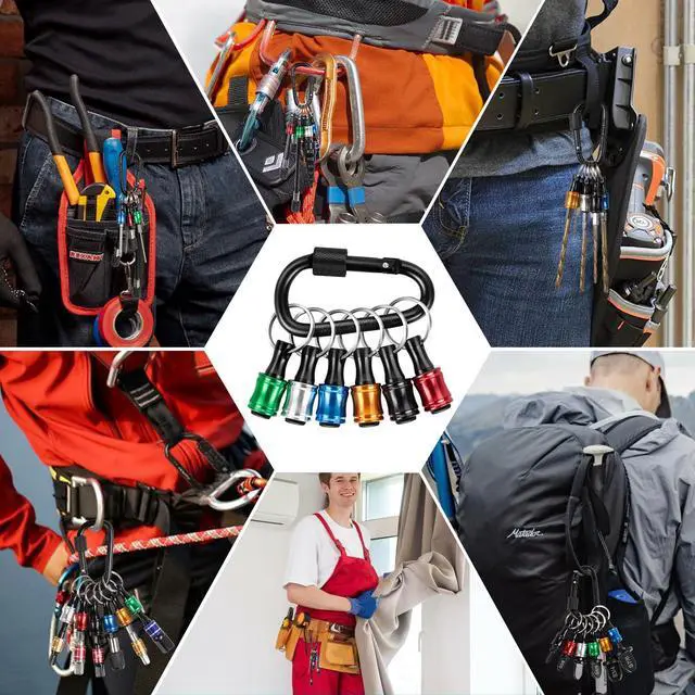 Alt view image 5 of 7 - 12PCS Bit Holders 1/4 Socket, Hex Shank Screwdriver Bit Holder for Impact Driver Drill Bit Keychain Extension Bar Quick Release Easy Change, Screwdriver Bit Holders for Tools & Home Improvement Gift