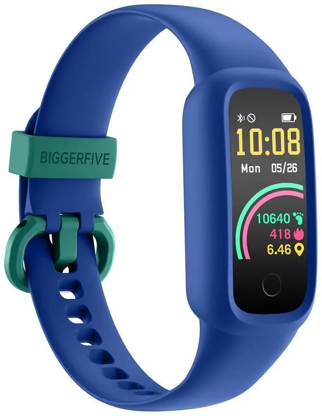 Main image of Vigor 2 L Kids Fitness Tracker Watch for Boys Girls Ages 5-15, Activity Tracker, Heart Rate Sleep Monitor, IP68 Waterproof, Pedometer, Calorie Step Counter Watch, Blue