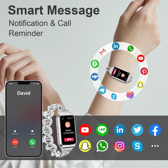 Alt view image 6 of 7 - Smart Watch,Fitness Tracker Watch 7 Day+ Battery with Heart Rate/Step Counter/Calories/spO2/Sleep Monitor,IP68 Fitness Smart Watches for Women Android&iOS Silver