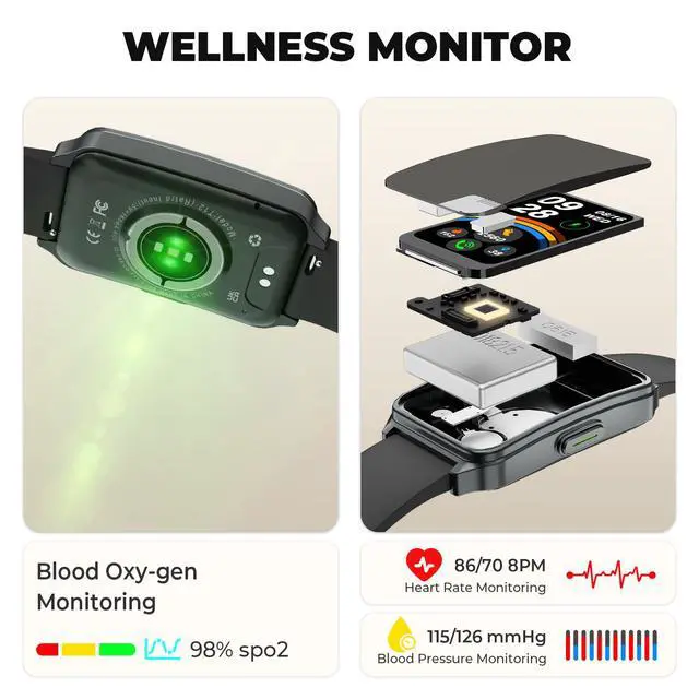 Alt view image 5 of 7 - Fitness Tracker (Answer/Make Call)Smart Watch 24/7 Heart Rate Spo2 Blood Oxygen Monitor Sleep Tracker, 120 Sports Modes Pedometer Calorie Step Tracker, Waterproof Activity Tracker for Women Men