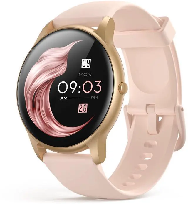 Main image of JAYSUING Smart Watch for Women, 5ATM Waterproof Smartwatch for Android and iOS Phones, Fitness Tracker Watch with 100+ Sports Modes, Heart Rate Monitor Pedometer Sleep Monitor, Pink