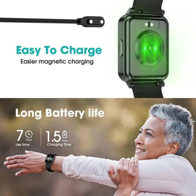 Alt view image 7 of 7 - Pedometer Watch Senior Friendly No App/Phone Required, Waterproof Fitness Tracker Watch with Step Counter Calories/Sleep Tracker for Walking Running for Men Women
