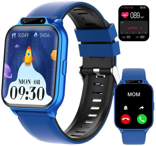 Main image of Kids Smart Watch with Fitness Tracker, Waterproof, Heart Rate/Sleep Monitor, Sport Mode, Camera, Video, Recorder, Music, DIY Wallpaper, Game, SOS Button, NO APP/Phone, Gifts for Boy Girl 4-13 Year Old