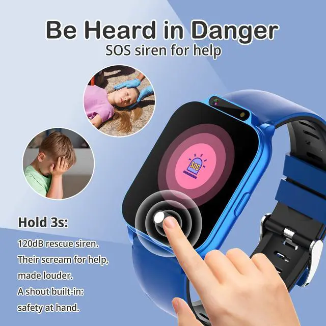 Alt view image 5 of 7 - Kids Smart Watch with Fitness Tracker, Waterproof, Heart Rate/Sleep Monitor, Sport Mode, Camera, Video, Recorder, Music, DIY Wallpaper, Game, SOS Button, NO APP/Phone, Gifts for Boy Girl 4-13 Year Old