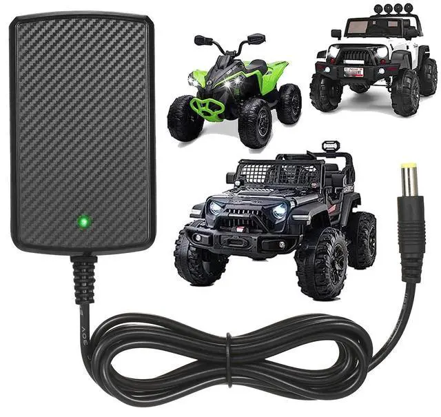 Main image of 24V Charger for Kids Ride On Car Toys 24 Volt Battery Charger Wrangler SUV Kid Trax Dynacraft Toy Car Jeep ATV Quad Disney Electric Ride-On Charger 24V Battery Charger