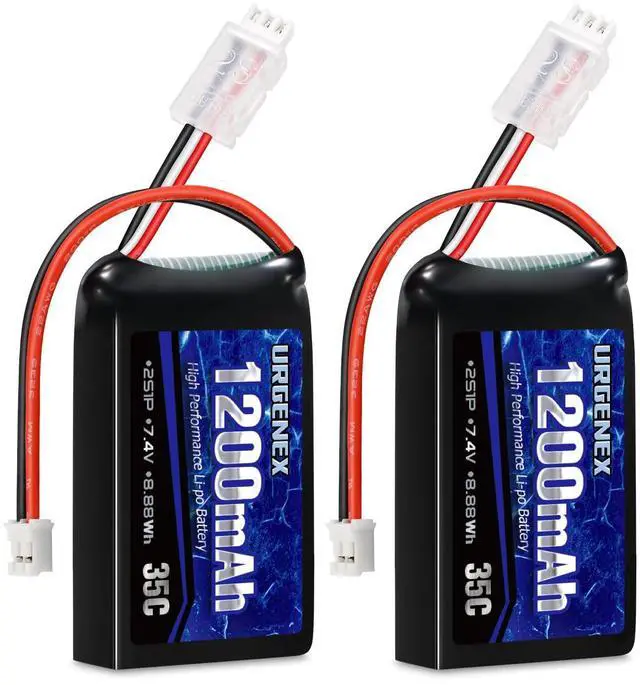 Main image of SCX24 Battery 7.4V Lipos 2S 35C(Burst 70C) 1200mAh Rechargeable Lithium Battery with PH2.0 Plug Compatible with Most 1/10, 1/16, 1/18, 1/24 Scale RC Cars Trucks