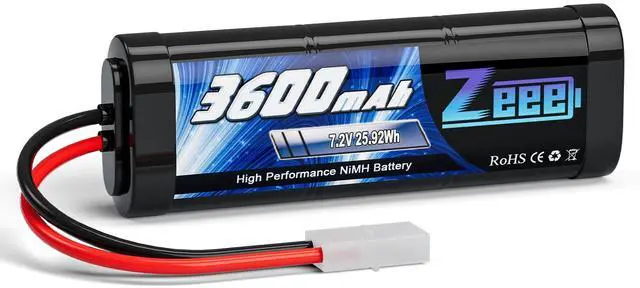 Main image of 7.2V NiMH Battery 3600mAh RC Battery High Power with Tamiya Connector for RC Car RC Truck Associated HPI Losi Kyosho Racing Hobby