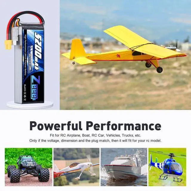 Alt view image 5 of 6 - 3S Lipo Battery 5200mAh 50C 11.1V RC Batteries with XT60 Connector Soft Case for RC Airplane Helicopter Plane Quadcopter RC Car Truck Boat