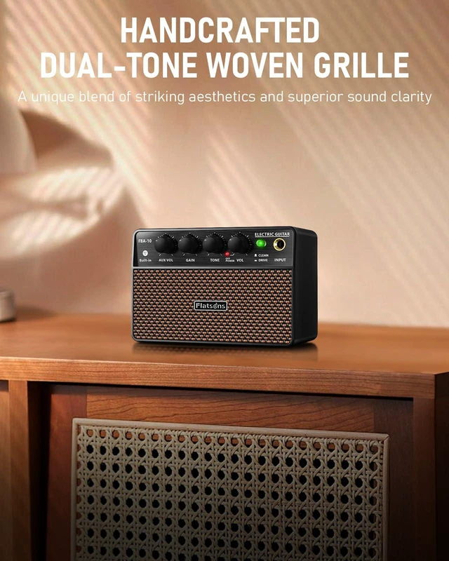 Alt view image 7 of 7 - 10W Mini Guitar Amp,Rechargeable Electric Guitar Amplifier | with Clean/Drive Channel,6H Working,3.5mm headphone jack for silent practice,Wireless Portable Amp for Practice & Traveling