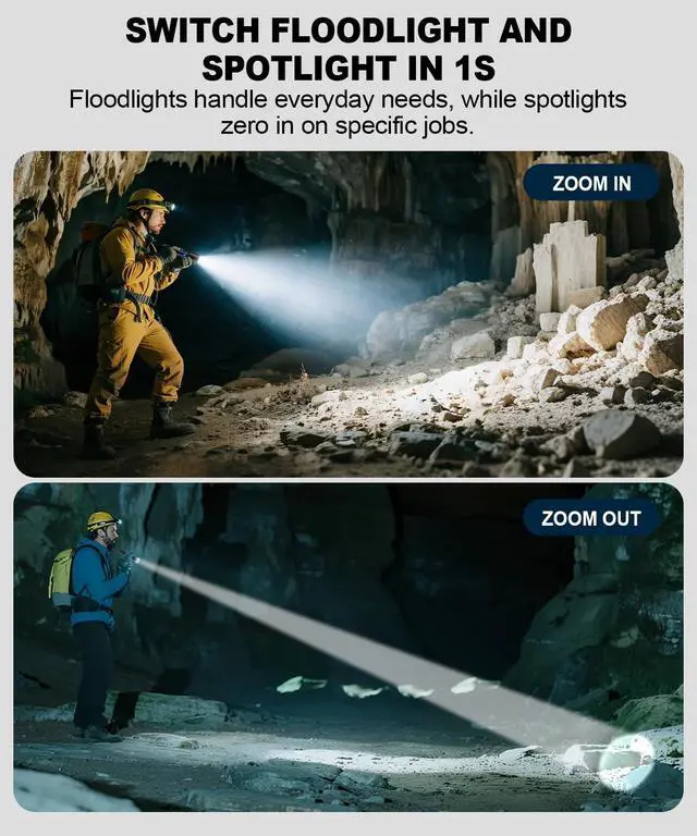 Alt view image 6 of 7 - Small Powerful Flashlight Rechargeable High Lumens 3Packs-800L Pocket Bright Flash Light with 12H Long Life,5 Modes,Zoomable, USB C LED Tactical Flashlights for Home Emergency Camping Outdoor Rescue