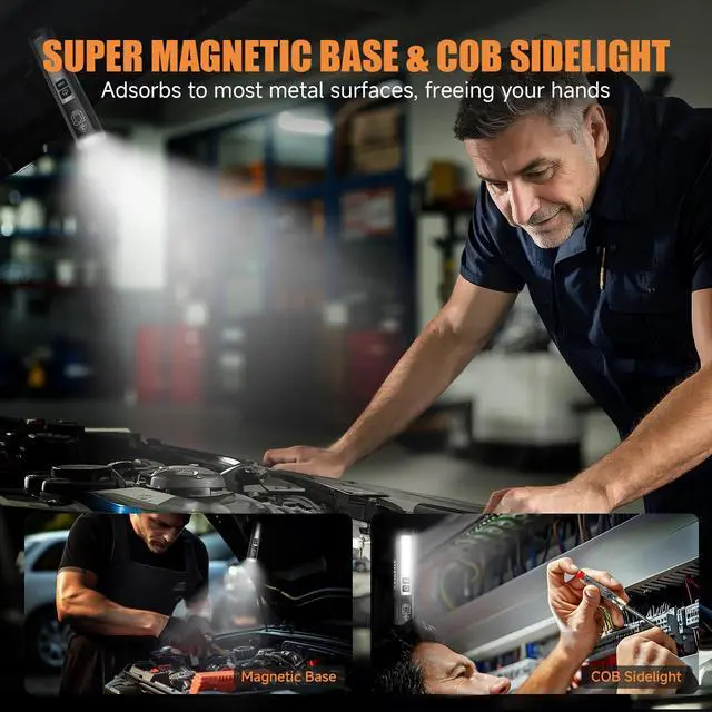 Alt view image 3 of 7 - Rechargeable Magnetic Small Flashlights High Lumens - Super Bright Powerful LED Tactical USB C Flashlight, 8 Modes, Dual Button Waterproof Pocket Flash Light for Emergency,Car,Stocking Stuffer for Men