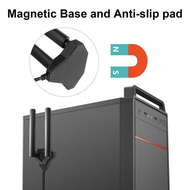 Alt view image 6 of 7 - WiFi 7 WiFi 6E Antenna Tri-Band Gaming PC Bluetooth RP-SMA Antenna | Magnetic Base Antenna for Asus Gigabyte MSI Gaming Motherboard PC Desktop Computer WiFi 7 Router WiFi PCIe Card, Eifagur