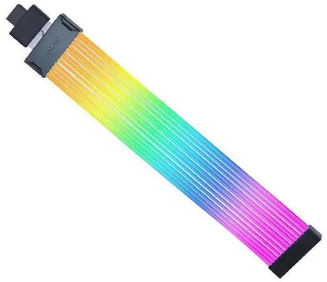 Alt view image 2 of 6 - LIAN-LI Strimer Wireless 12+4pin Wide (12 Light Guides) Addressable RGB GPU Power Extension Cable - Wireless Controller NOT Included(Controller is required for use)