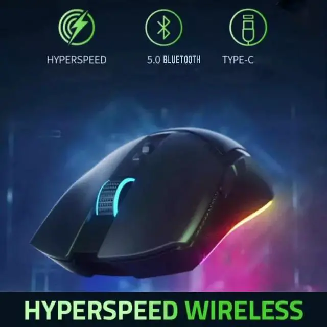 Alt view image 3 of 6 - Cobra Pro Customizable Wireless Gaming Mouse: 30K Optical Sensor - Chroma RGB Lighting - Black