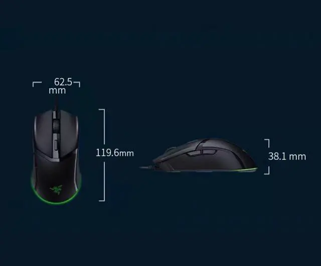 Alt view image 7 of 7 - Cobra Wired Gaming Mouse: 58 G LightweightI Design - Optical Mouse Switches GEN-3 - 8500 DPI Optical Sensor - Chroma RGB Light - Black