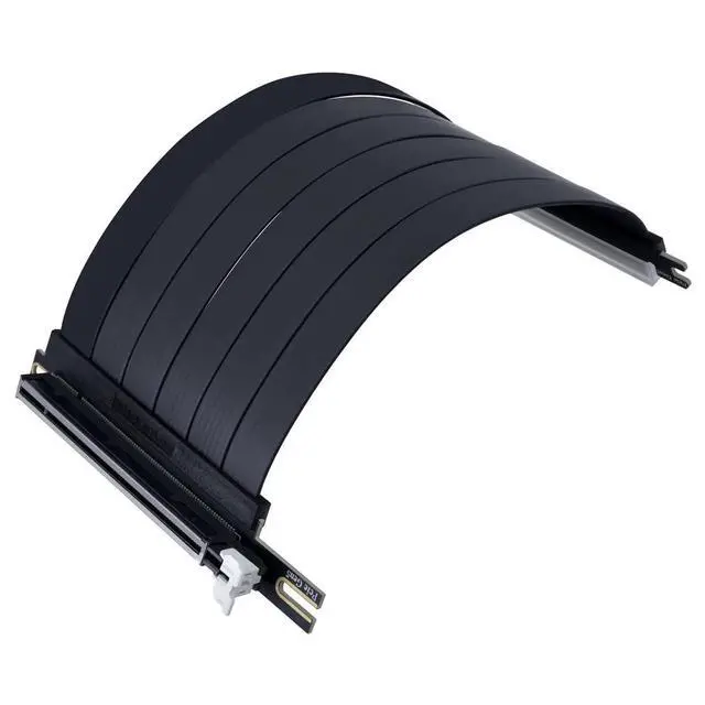 Alt view image 3 of 7 - Lian-Li PCIE 5.0 Riser Cable Premium PCI-E 16X 5.0 Double Bandwidth Extender Riser Cable: 200mm, Black
