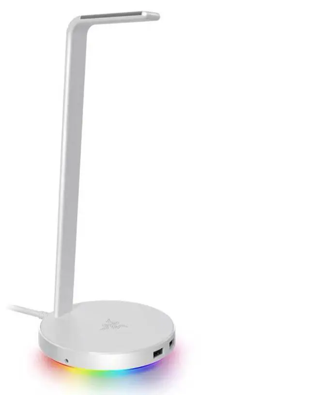 Main image of Base Station V2 Chroma Headphone Headset Stand Holder - 2 x USB 3.1 ports - 1 x 3.5mm Port With Built-in DAC - Chroma RGB Lighting - Mercury White