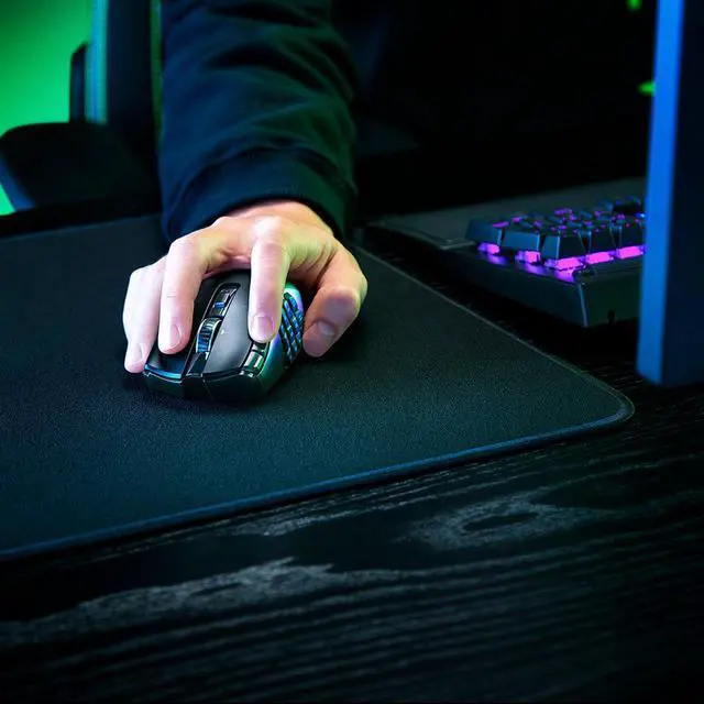 Alt view image 5 of 5 - Naga V2 HyperSpeed Wireless MMO Gaming Mouse: 19 Programmable Buttons - HyperScroll Technology - Focus Pro 30K Optical Sensor - Mechanical Mouse Switches Gen-2 - Black