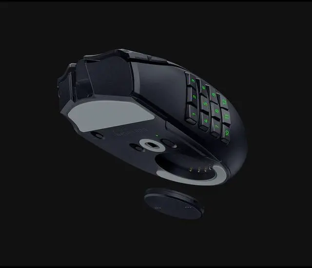 Alt view image 3 of 5 - Naga V3 Pro Wireless MMO Gaming Mouse:Swappable Side Plates - 23 Programmable Buttons - w/ 3 Swappable Side Plates - HyperScroll Tilt Wheel -280 Hr Battery - Multi-Mode Connectivity -Black