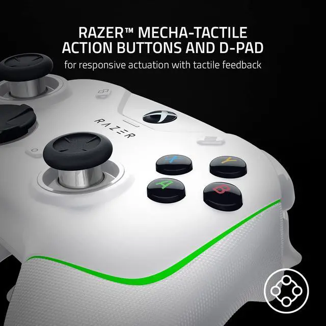 Alt view image 3 of 6 - Wolverine V2 Chroma Wired Gaming Pro Controller: RGB Lighting - Remappable Buttons & Triggers - Mecha-Tactile Buttons & D-Pad - Trigger Stop-Switches White