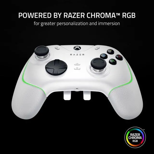 Alt view image 6 of 6 - Wolverine V2 Chroma Wired Gaming Pro Controller: RGB Lighting - Remappable Buttons & Triggers - Mecha-Tactile Buttons & D-Pad - Trigger Stop-Switches White