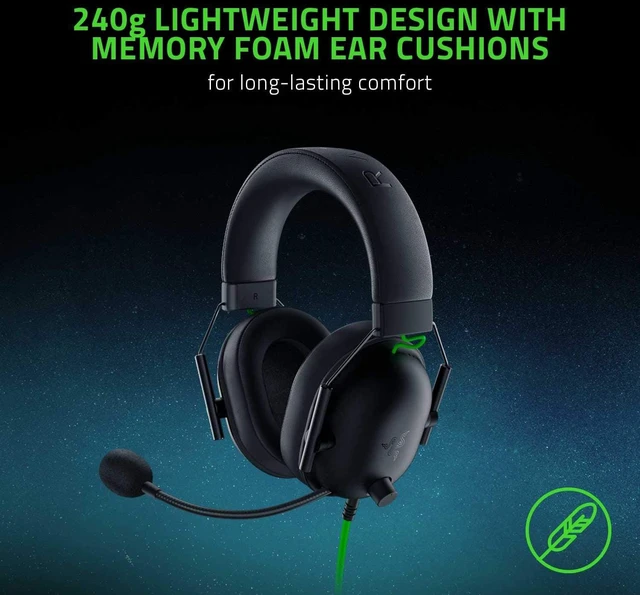 Alt view image 5 of 7 - BlackShark V2 X Gaming Headset: 7.1 Surround Sound - 50mm Drivers - Memory Foam Cushion - 3.5mm Audio Jack - Black
