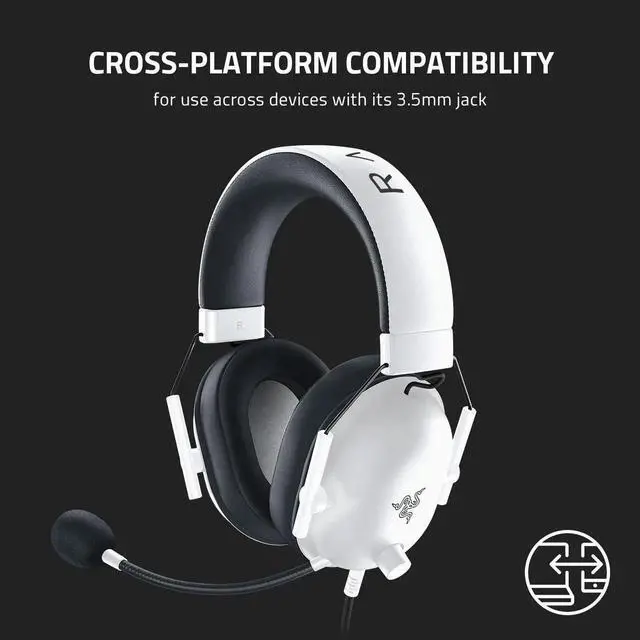 Alt view image 7 of 7 - BlackShark V2 X Gaming Headset: 7.1 Surround Sound - 50mm Drivers - Memory Foam Cushion - 3.5mm Audio Jack - White