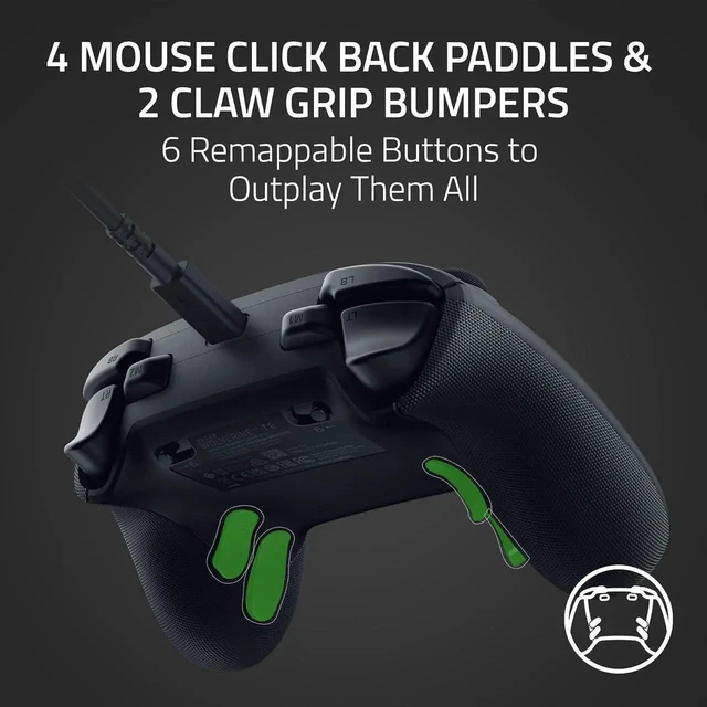 Alt view image 3 of 7 - Wolverine V3 Tournament Edition Wired Gaming Controller: Black