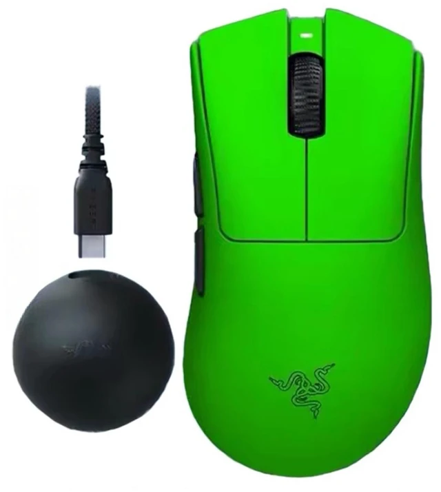 Main image of DeathAdder V4 Pro Wireless Gaming Mouse: 8Khz - 58g - HyperSpeed Wireless Gen-2 - Optical Scroll Wheel - Optical Switches Gen-4 - 45K DPI Sensor Gen-2 - Green