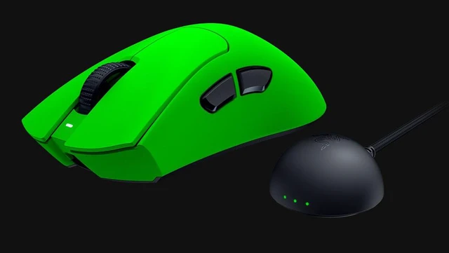 Alt view image 2 of 7 - DeathAdder V4 Pro Wireless Gaming Mouse: 8Khz - 58g - HyperSpeed Wireless Gen-2 - Optical Scroll Wheel - Optical Switches Gen-4 - 45K DPI Sensor Gen-2 - Green
