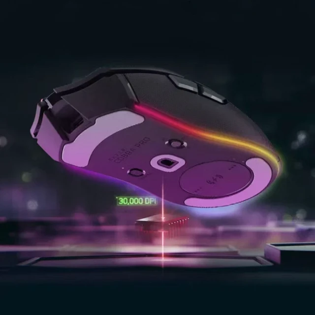 Alt view image 5 of 6 - Cobra Pro Customizable Wireless Gaming Mouse: 30K Optical Sensor - Chroma RGB Lighting - Black
