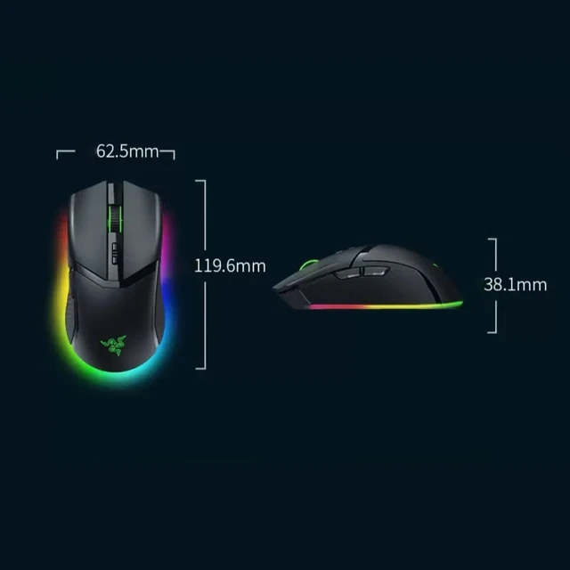 Alt view image 6 of 6 - Cobra Pro Customizable Wireless Gaming Mouse: 30K Optical Sensor - Chroma RGB Lighting - Black
