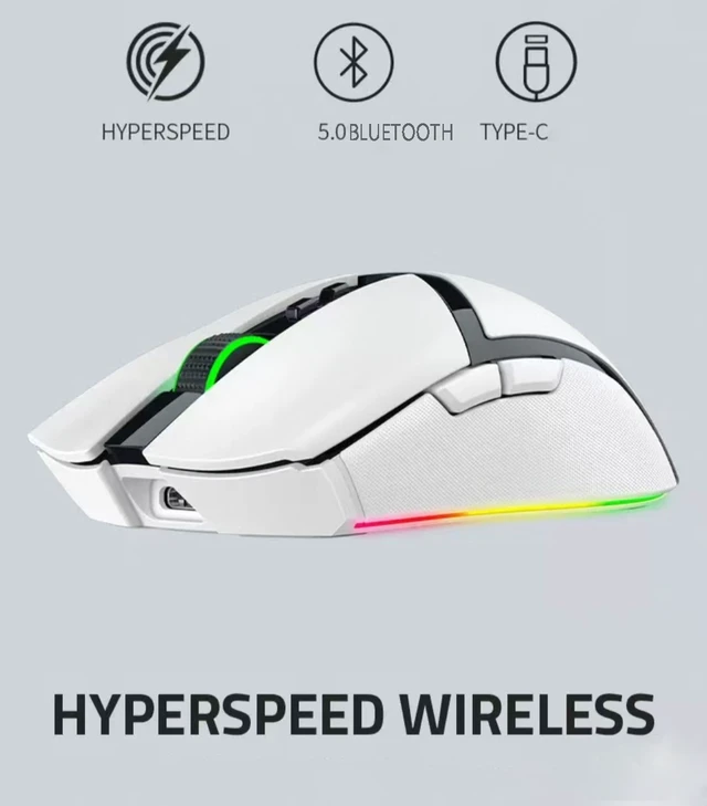 Alt view image 3 of 6 - Cobra Pro Customizable Wireless Gaming Mouse: 30K Optical Sensor - Chroma RGB Lighting - White